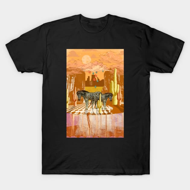 DESERT ZEBRA T-Shirt by Showdeer